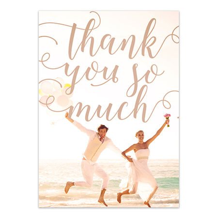 Wedding Thank You Magnet - Circle Date
